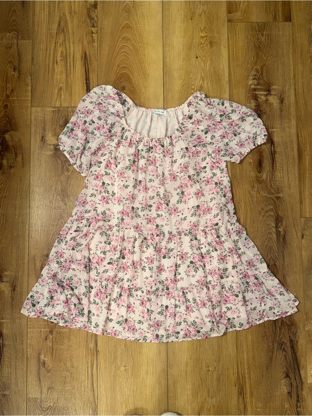Pink Floral Mini Dress